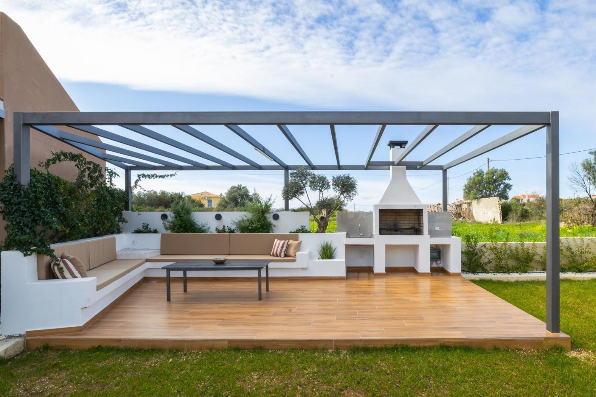Taras Villa Karavádhos Exterior foto